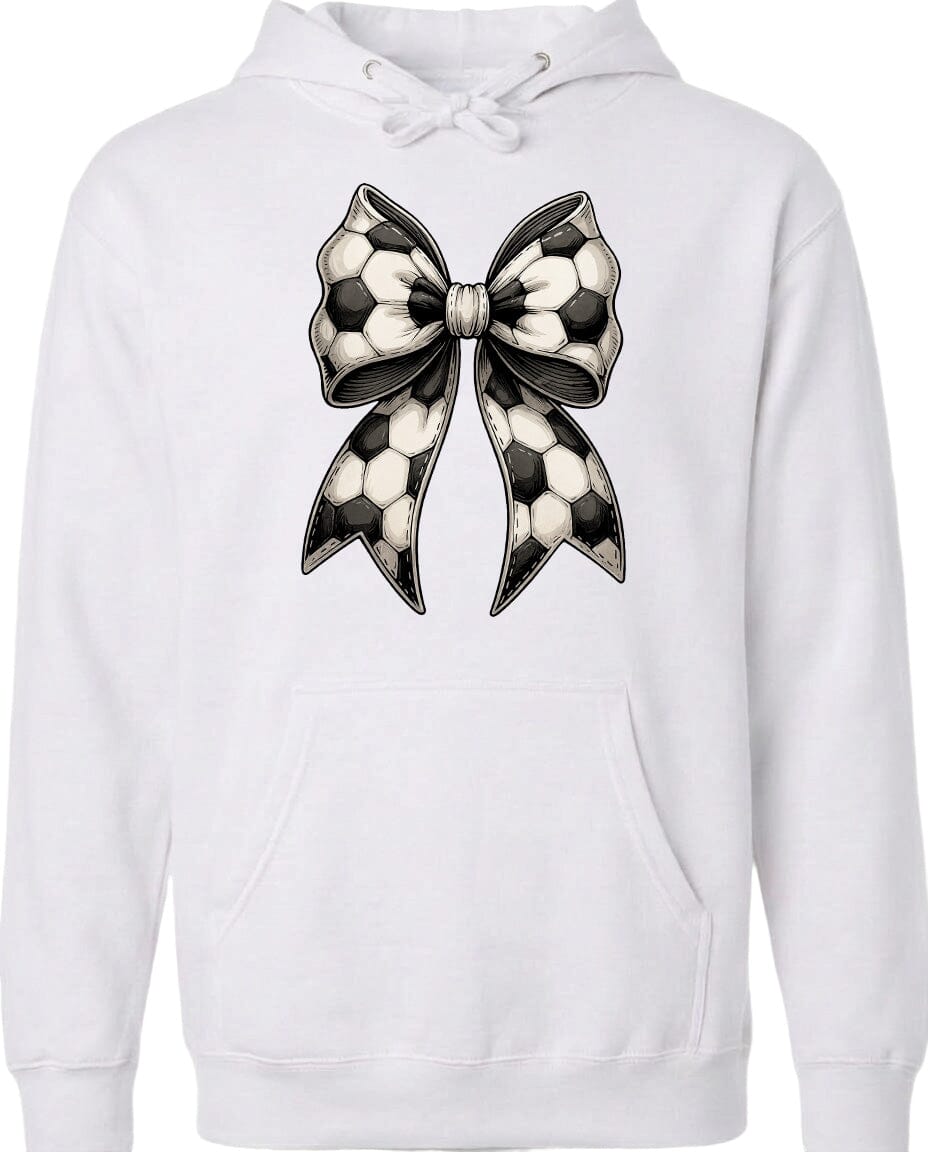 Adult Soccer Ribbon Chest Logo T Shirt | Hoodie | Long Sleeve | Sweatshirt | Crew Neck | Tank Top Fiesta Doodle Midweight Hoodie XS White waterproof vinyl sticker. dishwasher safe outdoor sticker.