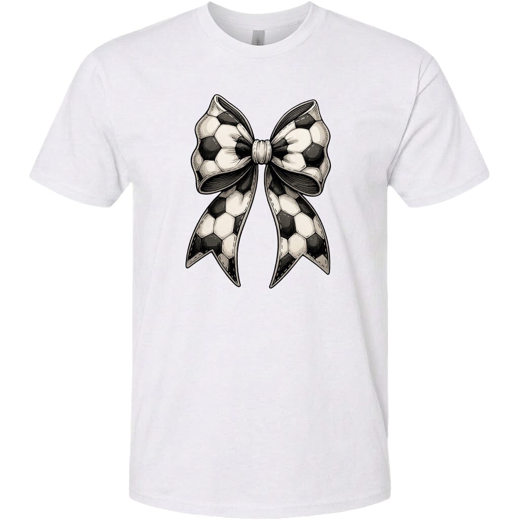Adult Soccer Ribbon Chest Logo T Shirt | Hoodie | Long Sleeve | Sweatshirt | Crew Neck | Tank Top Fiesta Doodle T Shirt XS White waterproof vinyl sticker. dishwasher safe outdoor sticker.