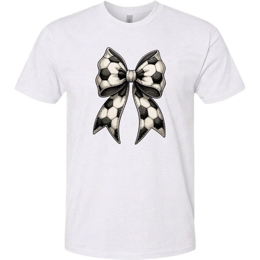 Adult Soccer Ribbon Chest Logo T Shirt | Hoodie | Long Sleeve | Sweatshirt | Crew Neck | Tank Top Fiesta Doodle T Shirt XS White waterproof vinyl sticker. dishwasher safe outdoor sticker.