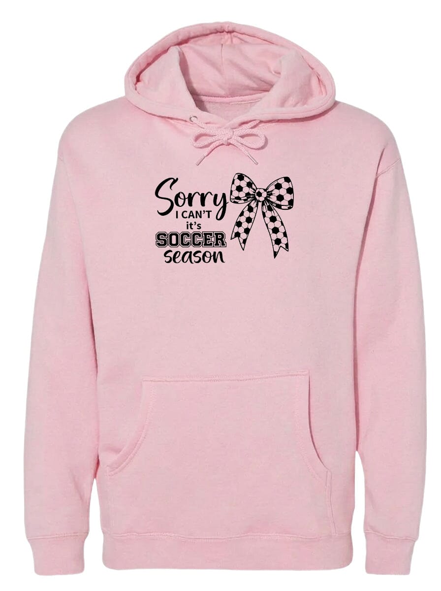 ADULT Sorry I Can't It's Soccer Season Chest Logo T Shirt | Hoodie | Long Sleeve | Sweatshirt | Crew Neck | Tank Top Fiesta Doodle waterproof vinyl sticker. dishwasher safe outdoor sticker.