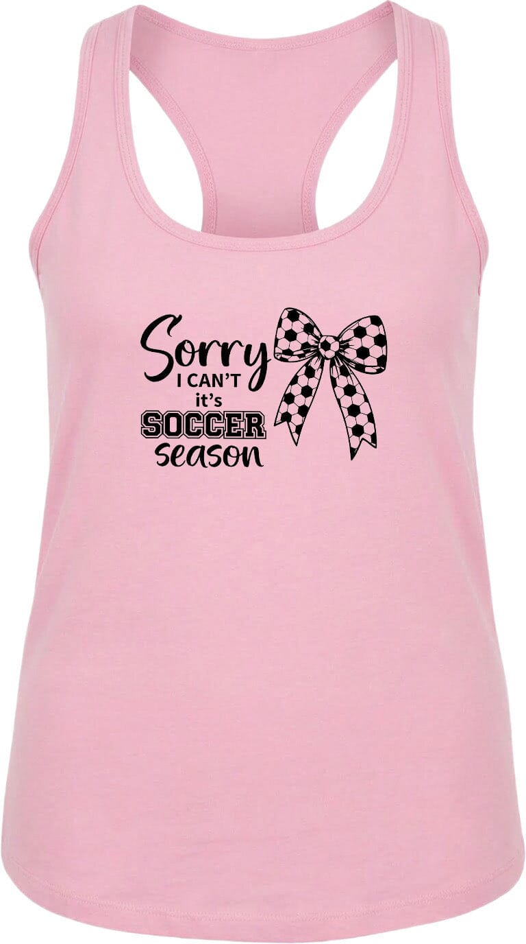 ADULT Sorry I Can't It's Soccer Season Chest Logo T Shirt | Hoodie | Long Sleeve | Sweatshirt | Crew Neck | Tank Top Fiesta Doodle waterproof vinyl sticker. dishwasher safe outdoor sticker.
