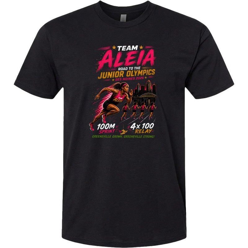 ADULT Team Aleia Full Chest Logo T Shirt | Hoodie | Long Sleeve | Sweatshirt | Crew Neck | Tank Top Fiesta Doodle T Shirt XS Black waterproof vinyl sticker. dishwasher safe outdoor sticker.