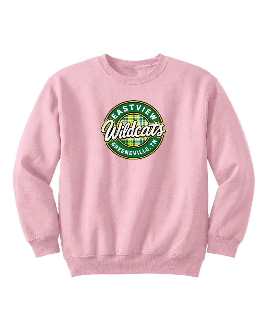 A pink sweatshirt with a logo that says "BEASTVIEW WILDCATS GREENEVILLE".