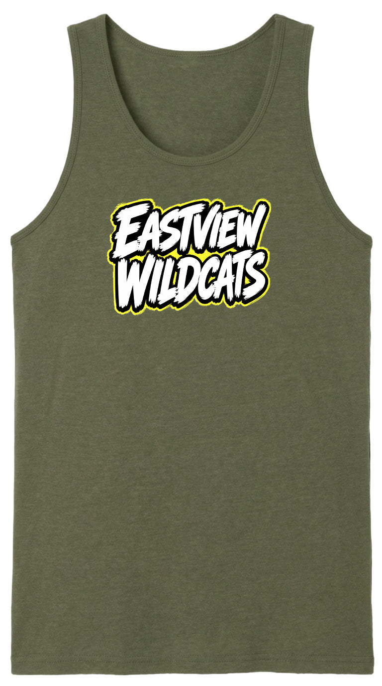 A green tank top with the text "EASTVIEW WILDCATS" printed on it.