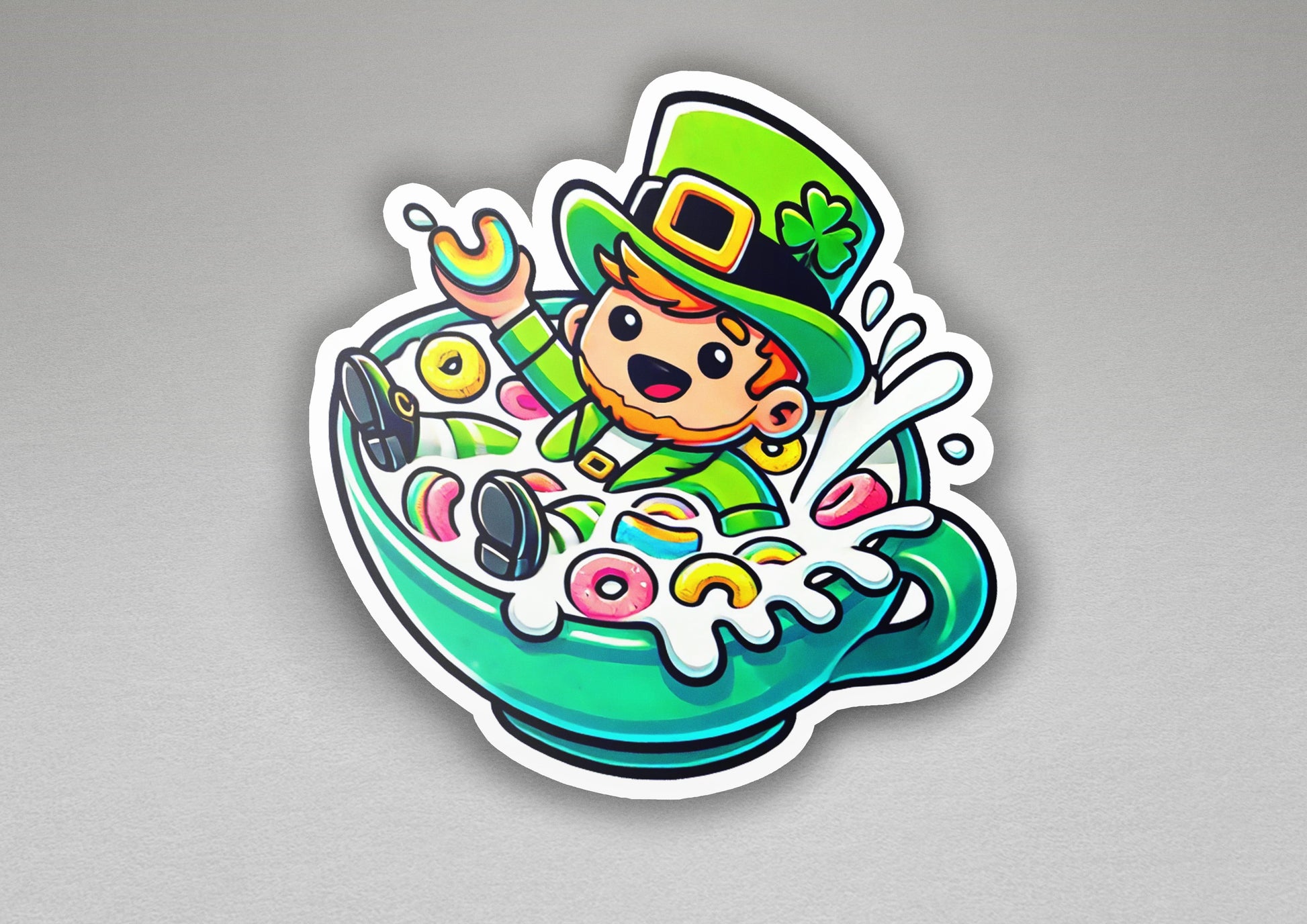 a sticker of a lepreti st patrick's day lepreti