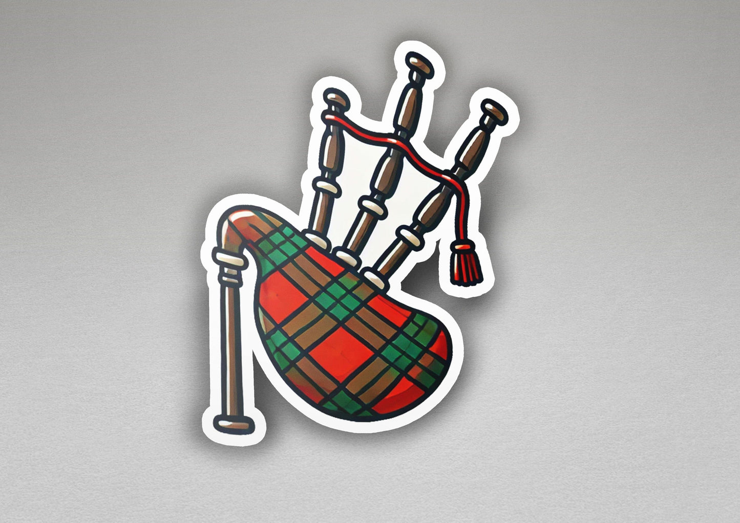 a picture of a sticker of a golf club and a bag