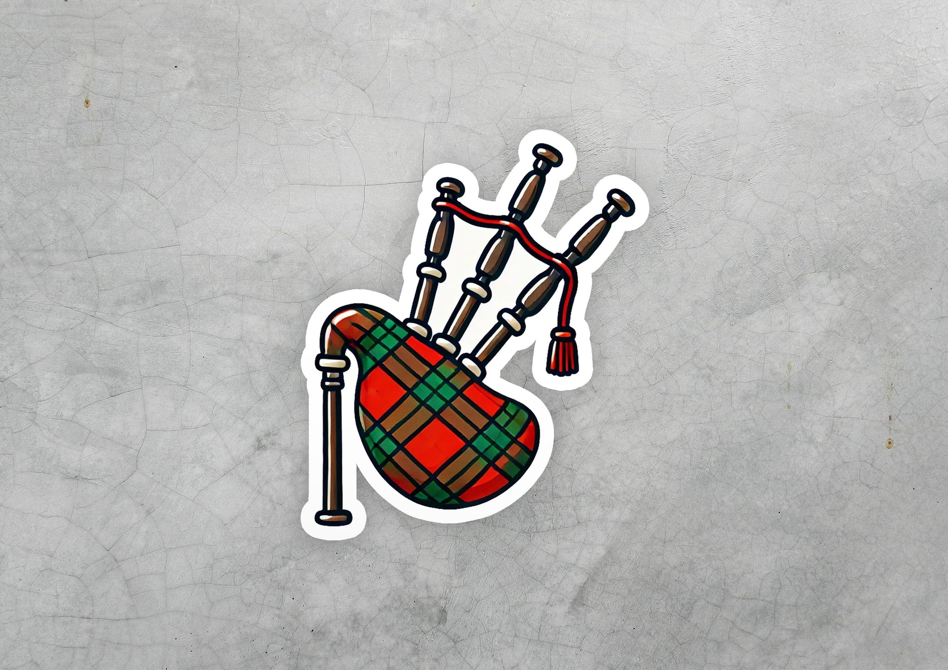 a sticker of a golf club and tees