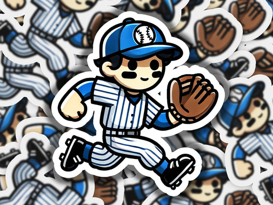 a bunch of stickers of baseball players