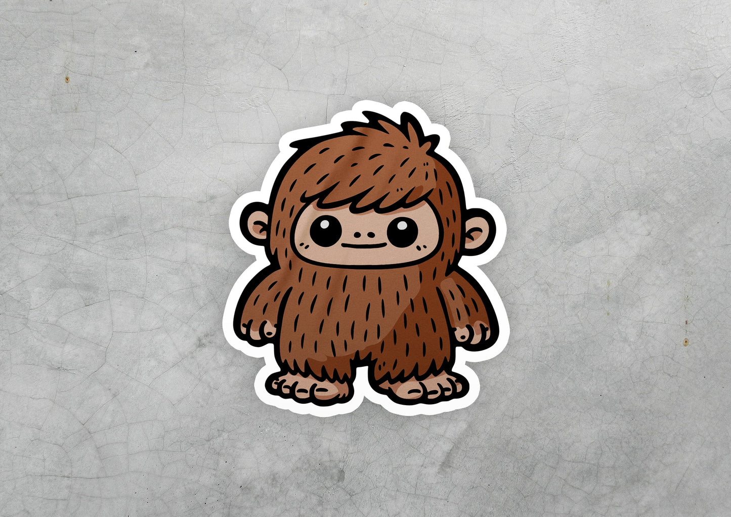 a sticker of a monkey on a gray background