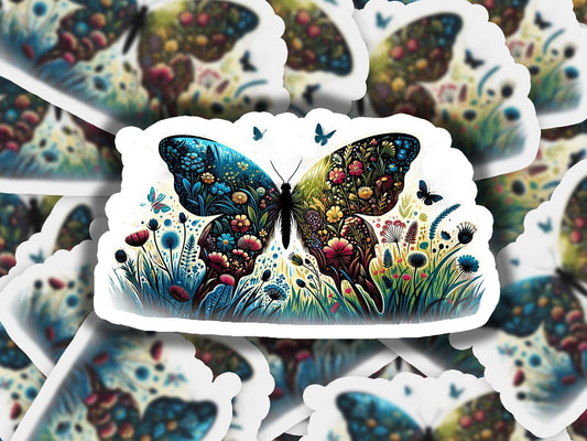 a picture of a butterfly on a sticker