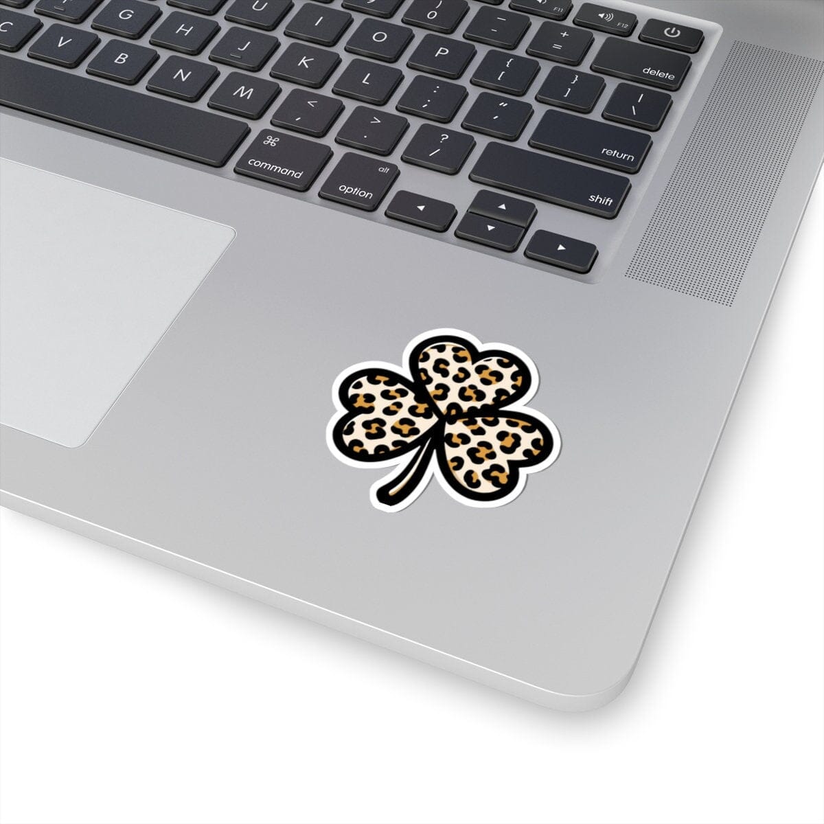 Cheetah Shamrock Vinyl Sticker | Dishwasher Safe & Durable | Custom Sizes | Fast Shipping | Made in USA Fiesta Doodle waterproof vinyl sticker. dishwasher safe outdoor sticker.