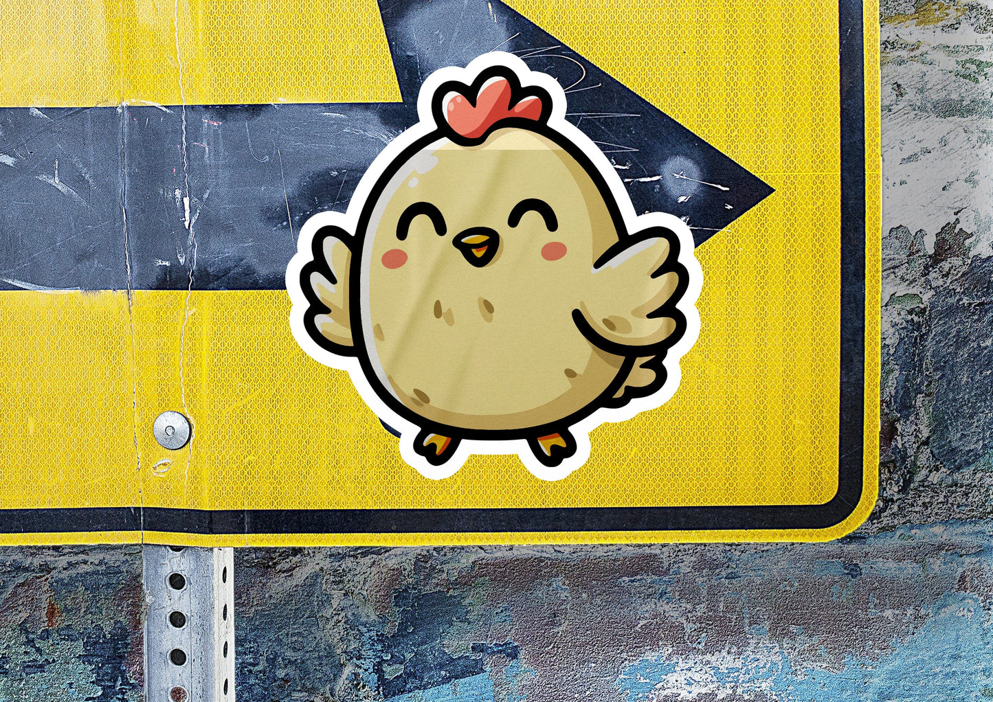 a close up of a street sign with a bird on it