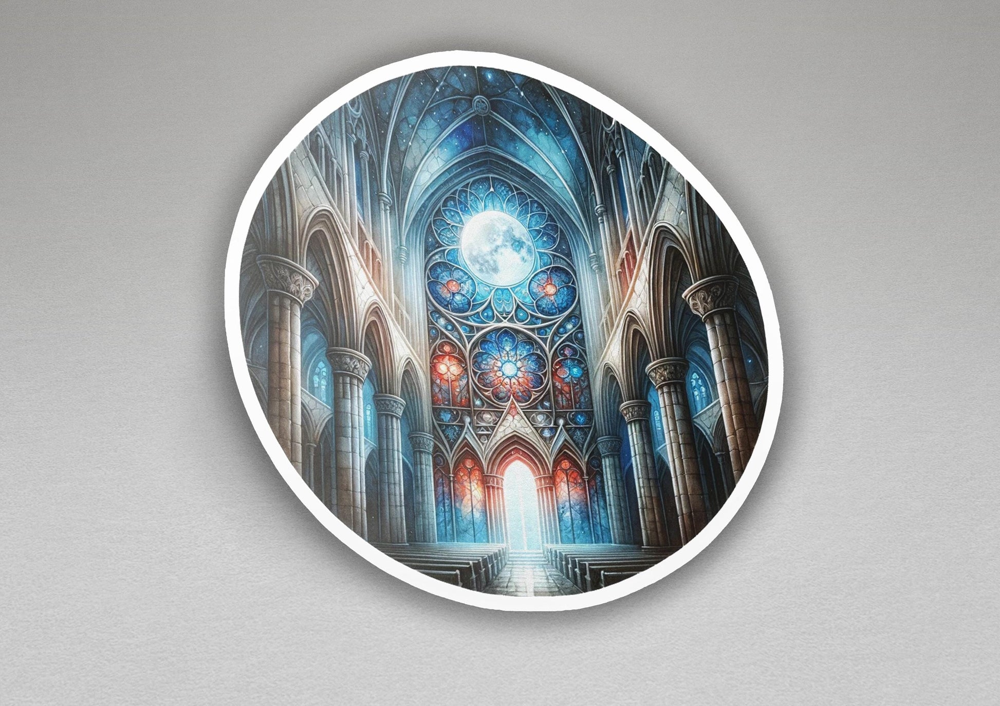 a picture of a church with a clock on it