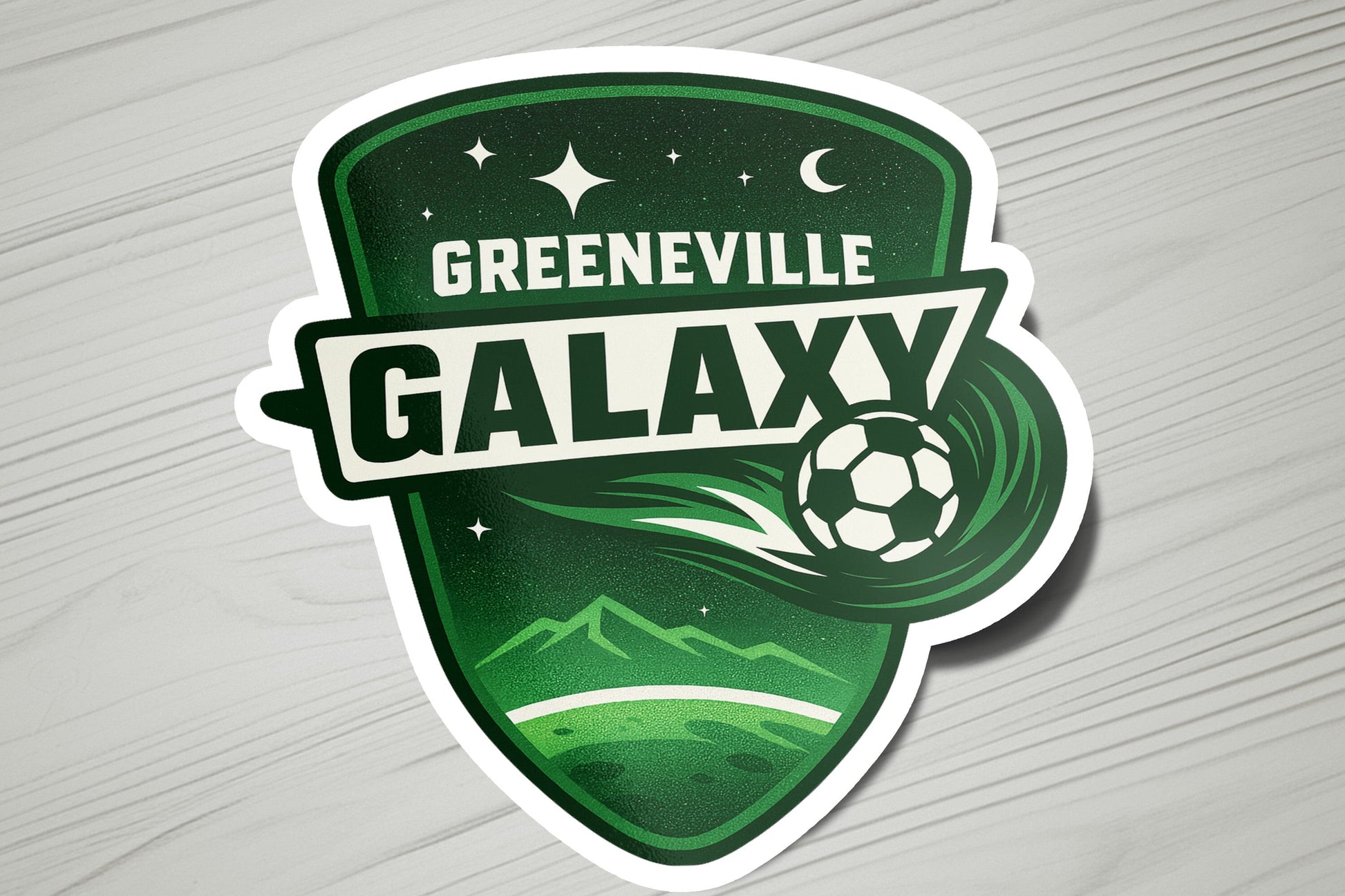 Classic Greeneville Galaxy Crest Vinyl Sticker | Dishwasher Safe & Durable | Custom Sizes | Fast Shipping | Made in USA 1 Fiesta Doodle waterproof vinyl sticker. dishwasher safe outdoor sticker.