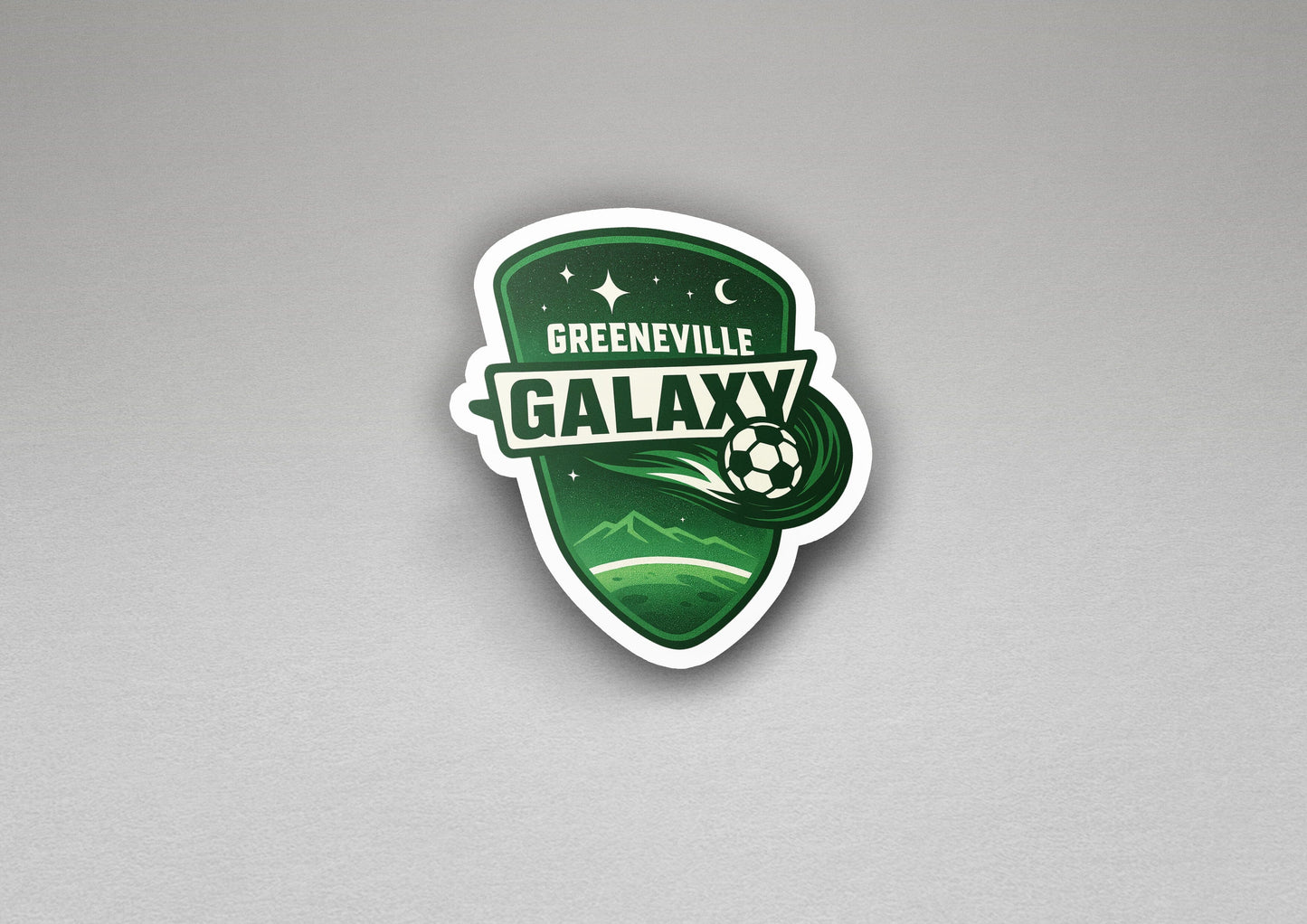 Classic Greeneville Galaxy Crest Vinyl Sticker | Dishwasher Safe & Durable | Custom Sizes | Fast Shipping | Made in USA 1 Fiesta Doodle waterproof vinyl sticker. dishwasher safe outdoor sticker.