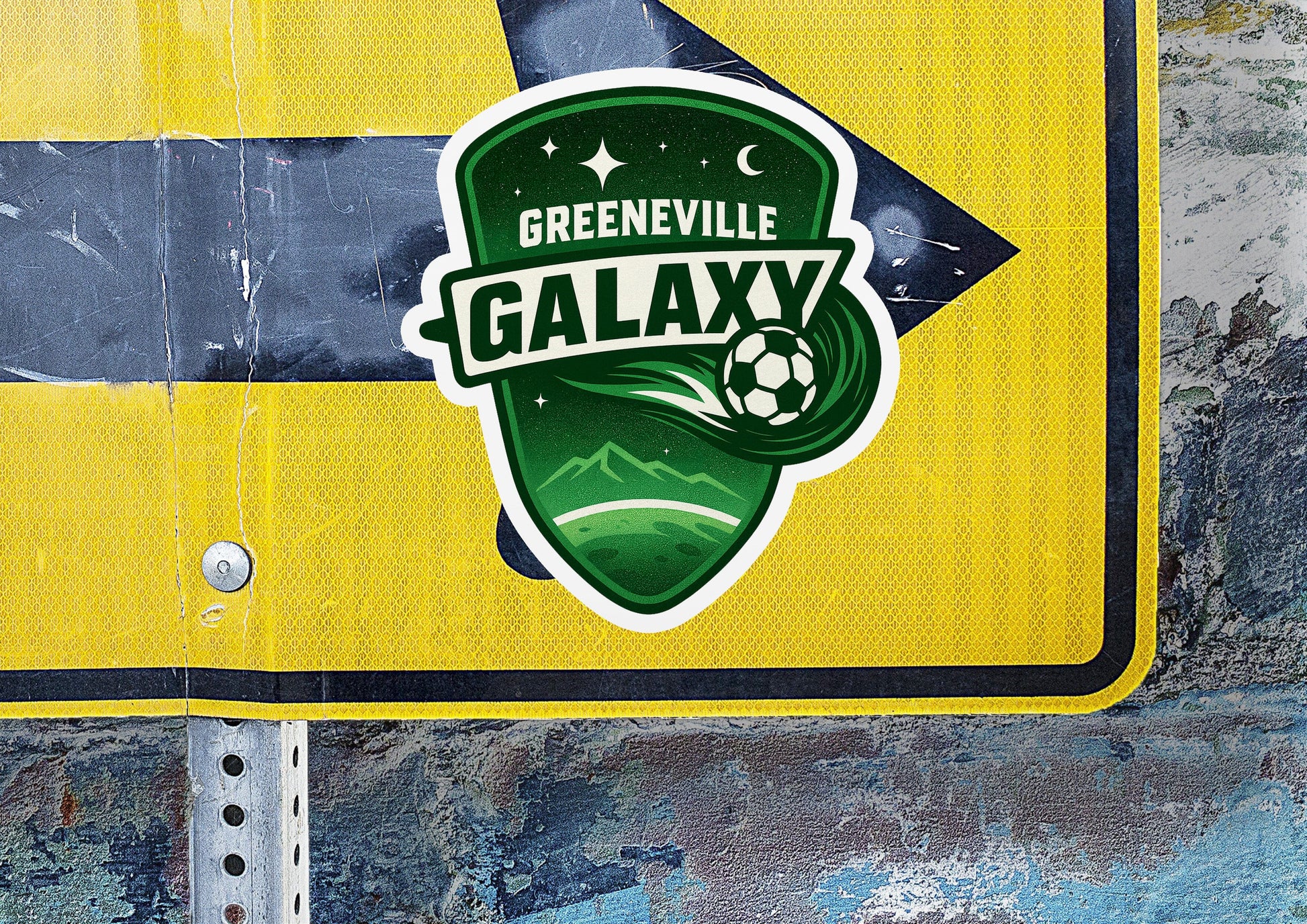 Classic Greeneville Galaxy Crest Vinyl Sticker | Dishwasher Safe & Durable | Custom Sizes | Fast Shipping | Made in USA 1 Fiesta Doodle waterproof vinyl sticker. dishwasher safe outdoor sticker.