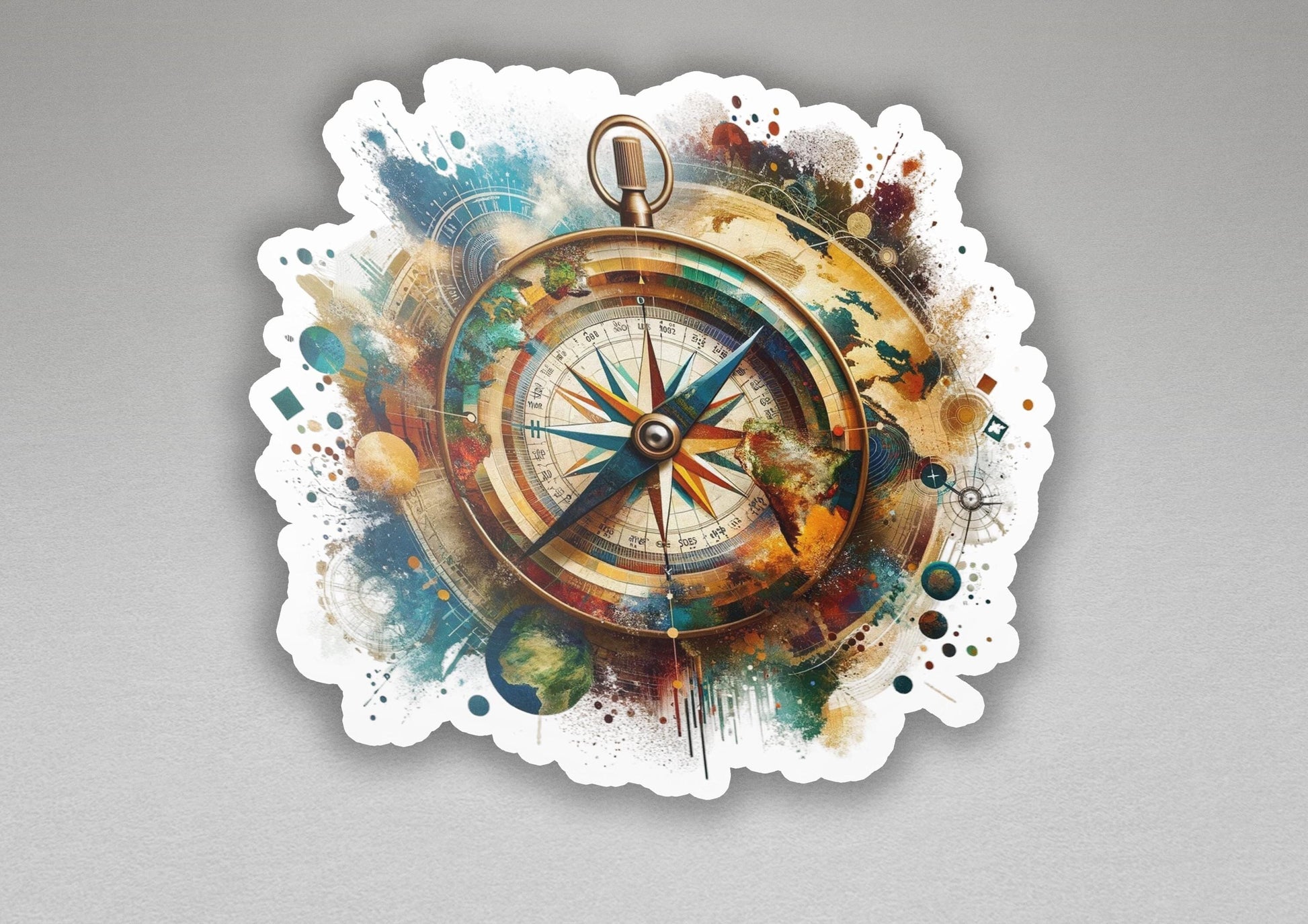 a picture of a compass on a piece of paper