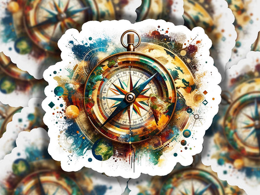 a picture of a compass on a piece of paper