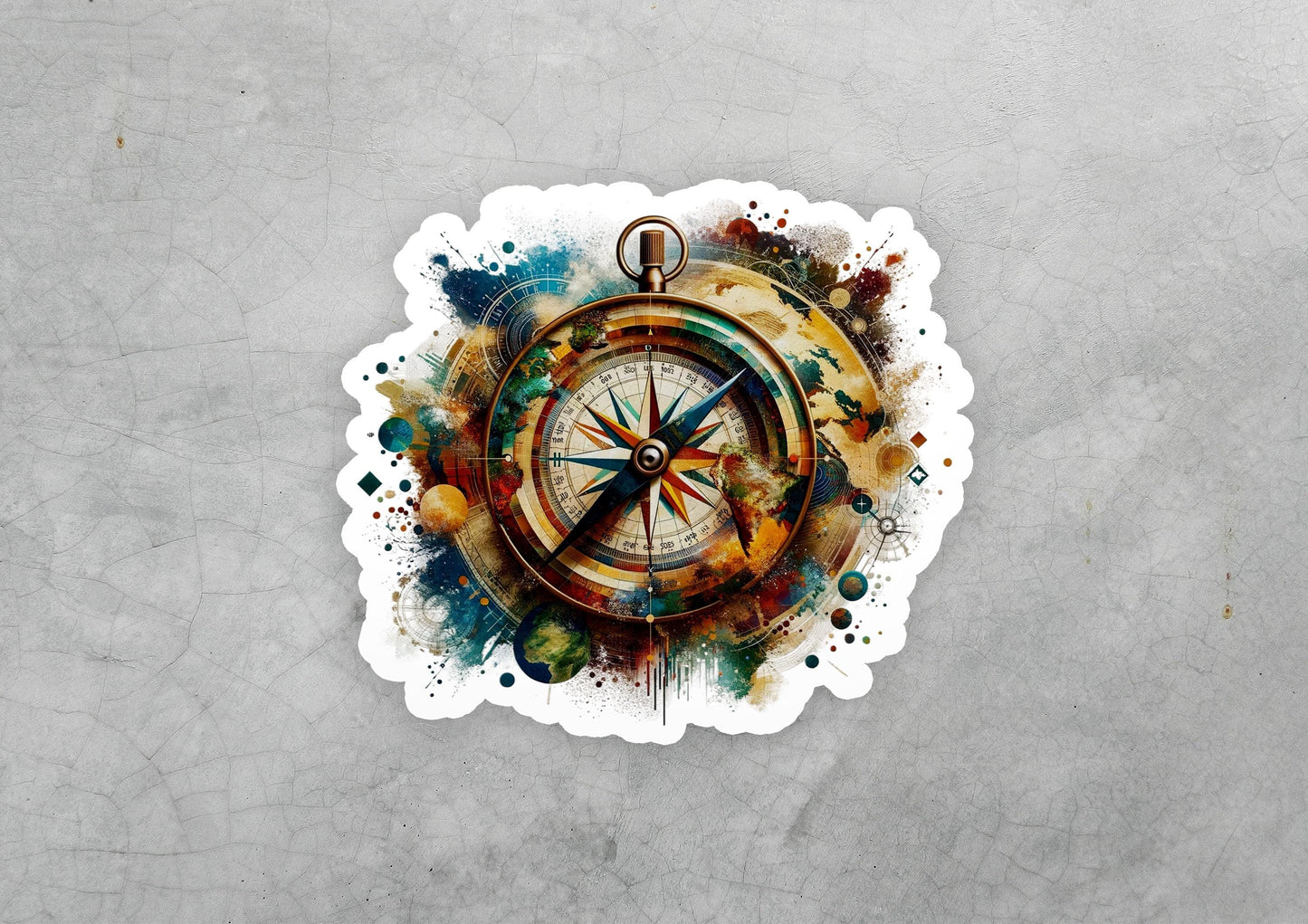 a picture of a compass on a piece of paper