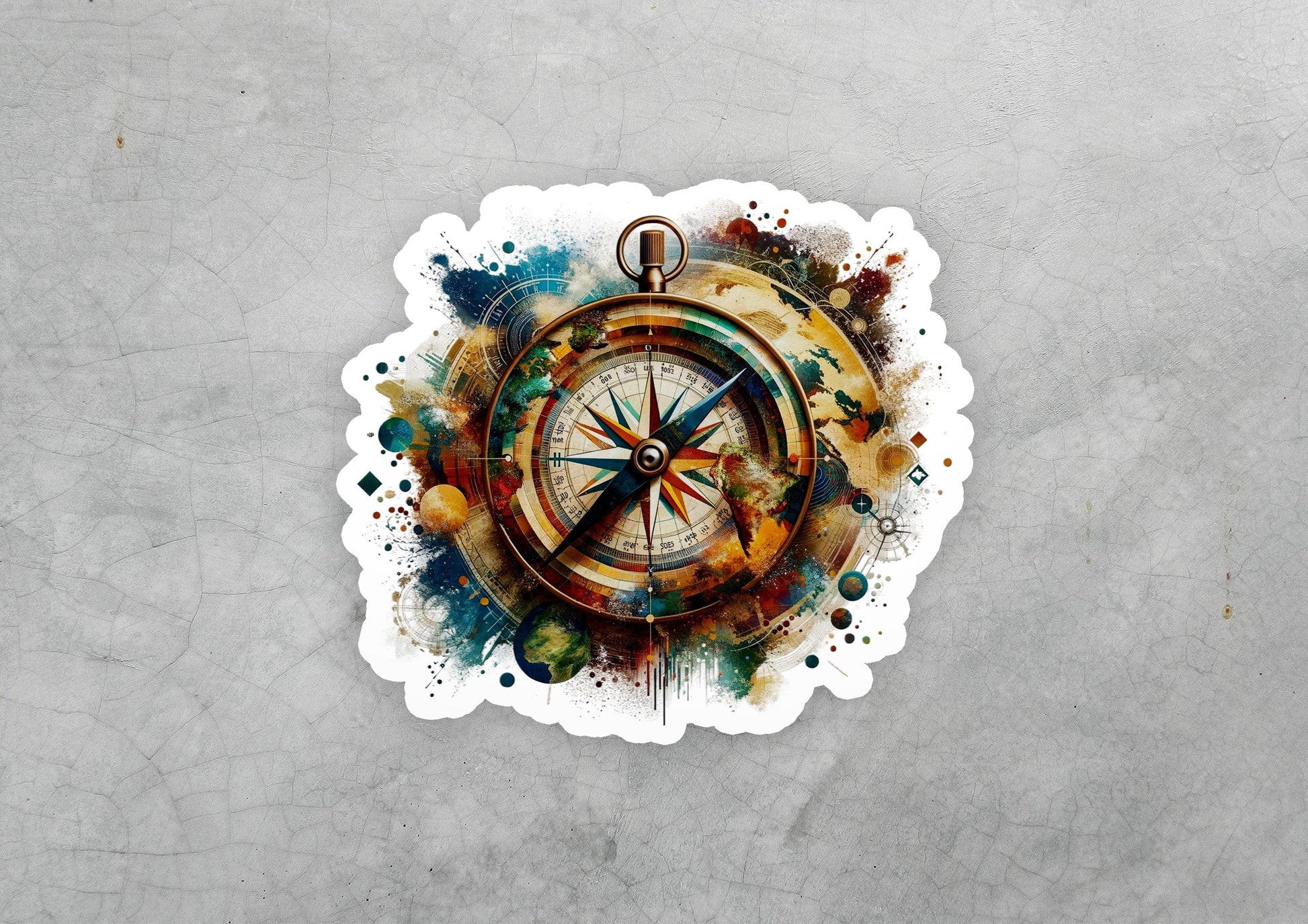 a picture of a compass on a piece of paper