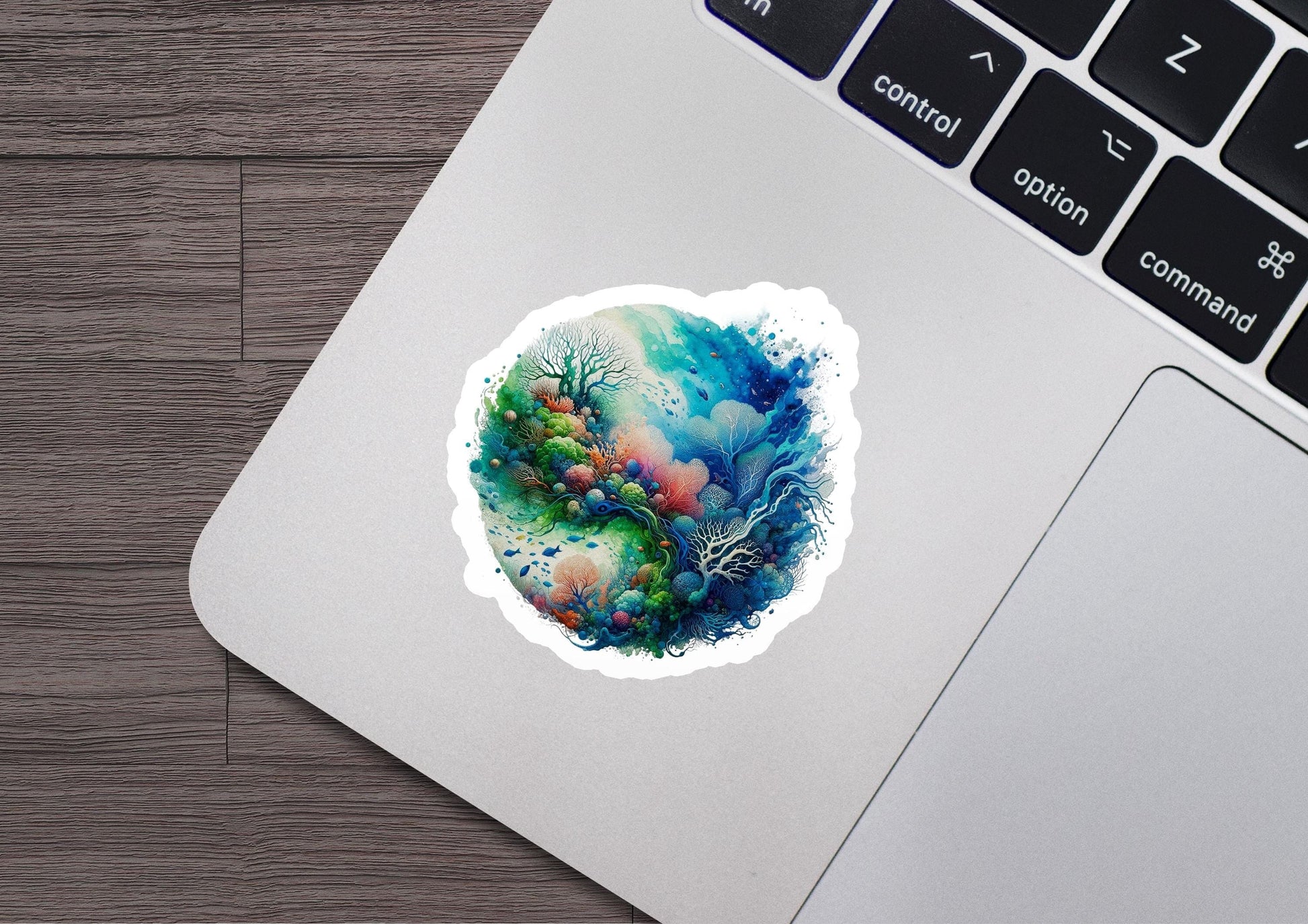 a laptop computer with a sticker on it