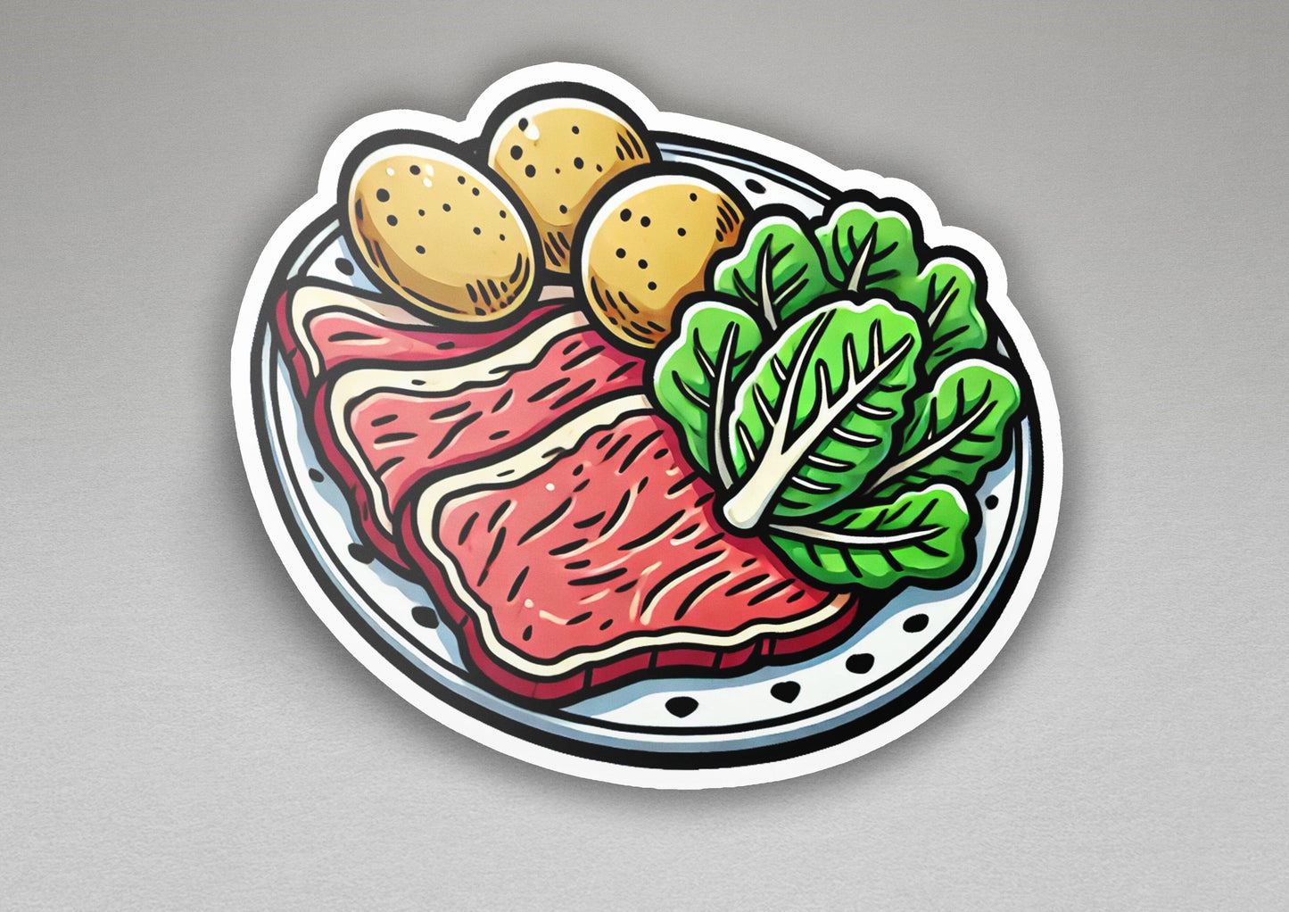 a picture of a plate of meat and vegetables