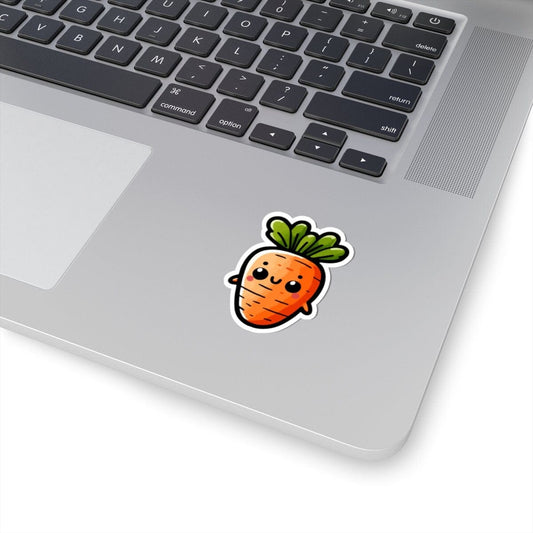 Cute Carrot Vinyl Sticker | Dishwasher Safe & Durable | Custom Sizes | Fast Shipping | Made in USA Fiesta Doodle waterproof vinyl sticker. dishwasher safe outdoor sticker.
