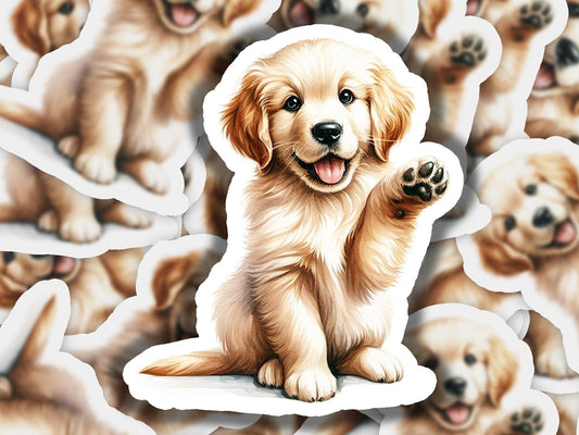a picture of a dog surrounded by puppies