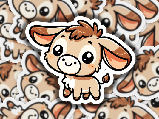 a sticker of a pig surrounded by other stickers