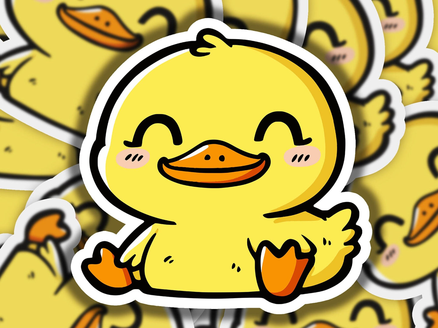a bunch of yellow rubber ducks sitting on top of each other
