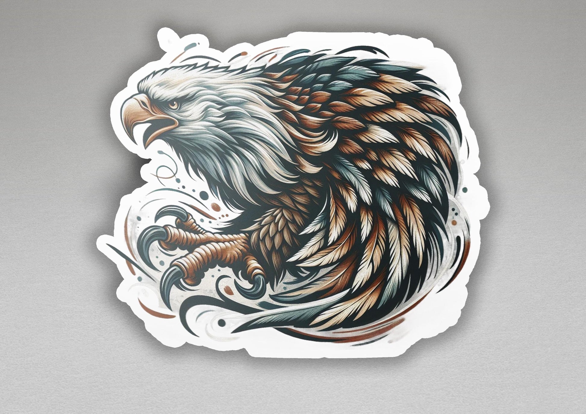 a sticker with an eagle on it