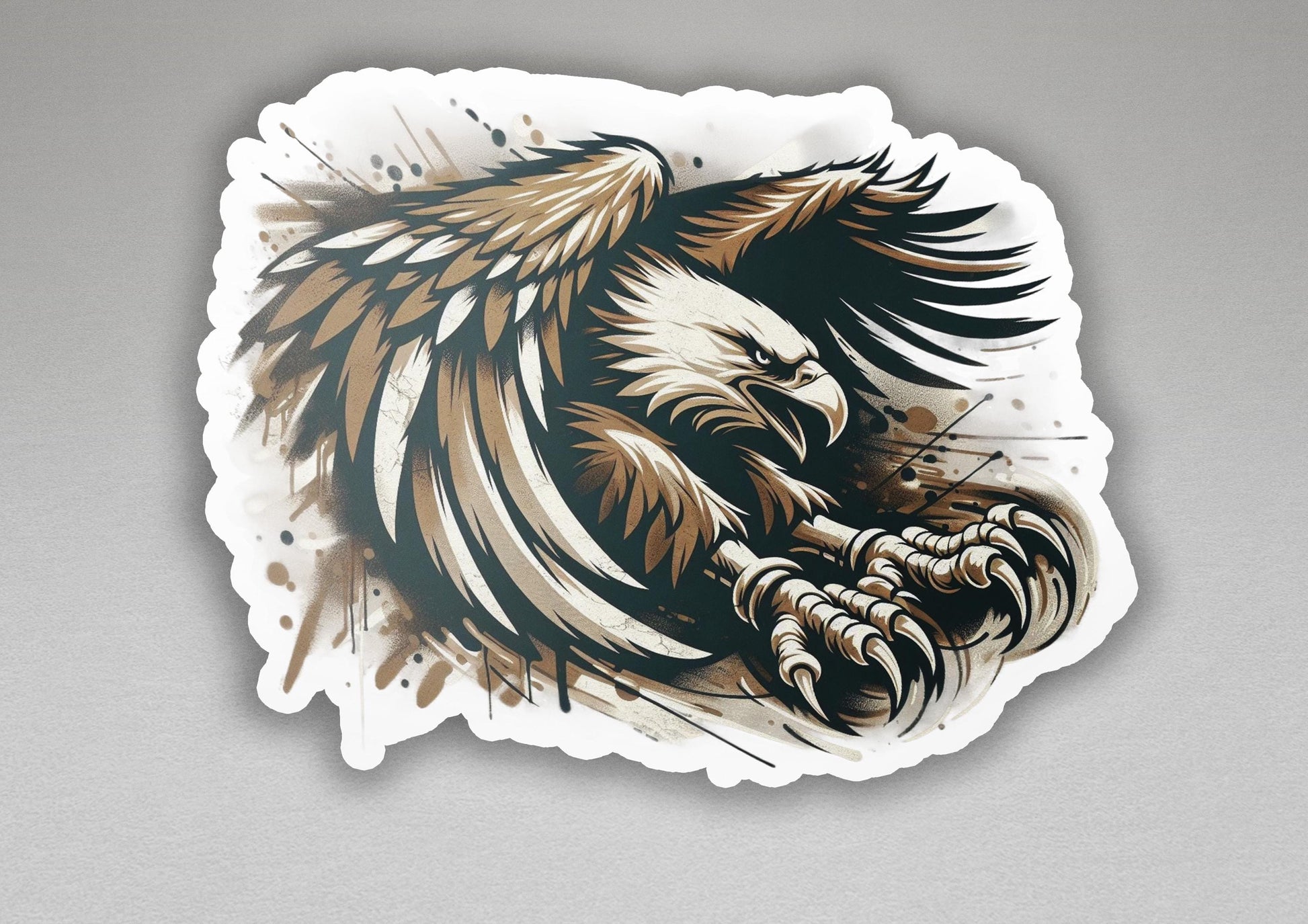 a sticker with an eagle on it