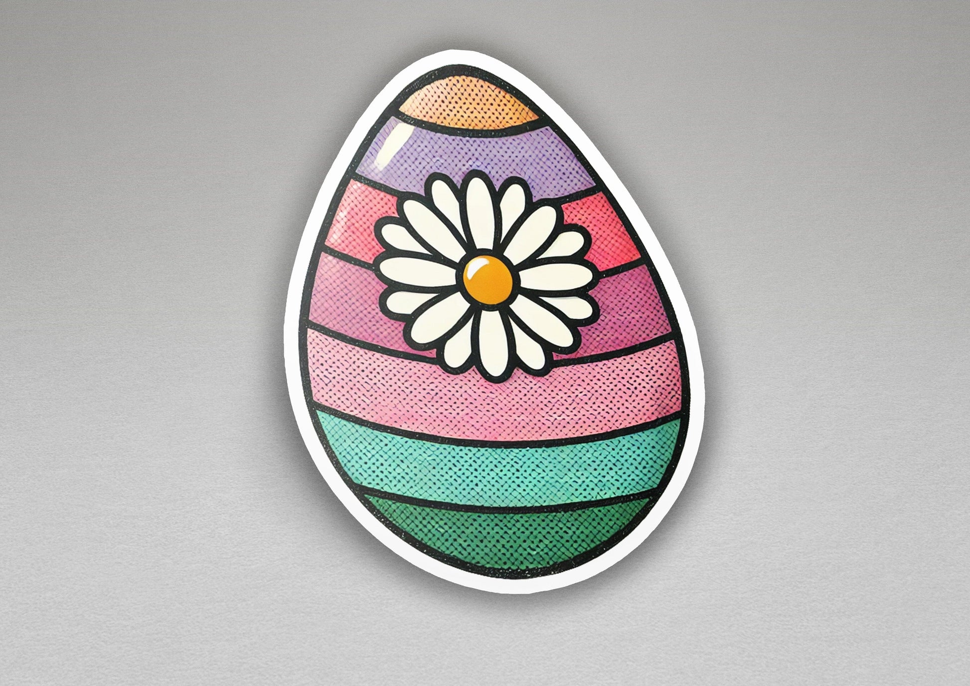 a painted easter egg with a flower on it