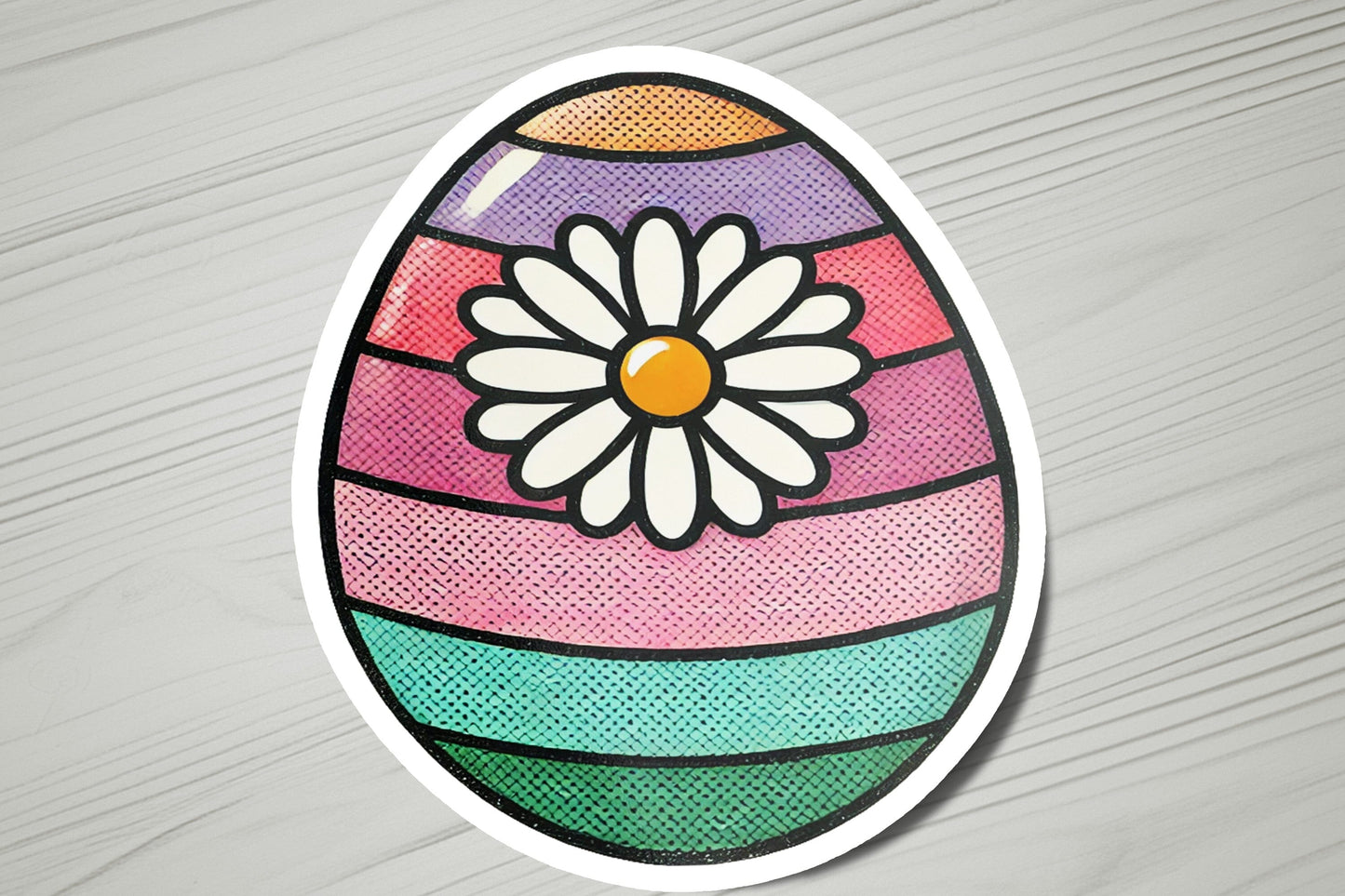 an easter egg with a flower painted on it