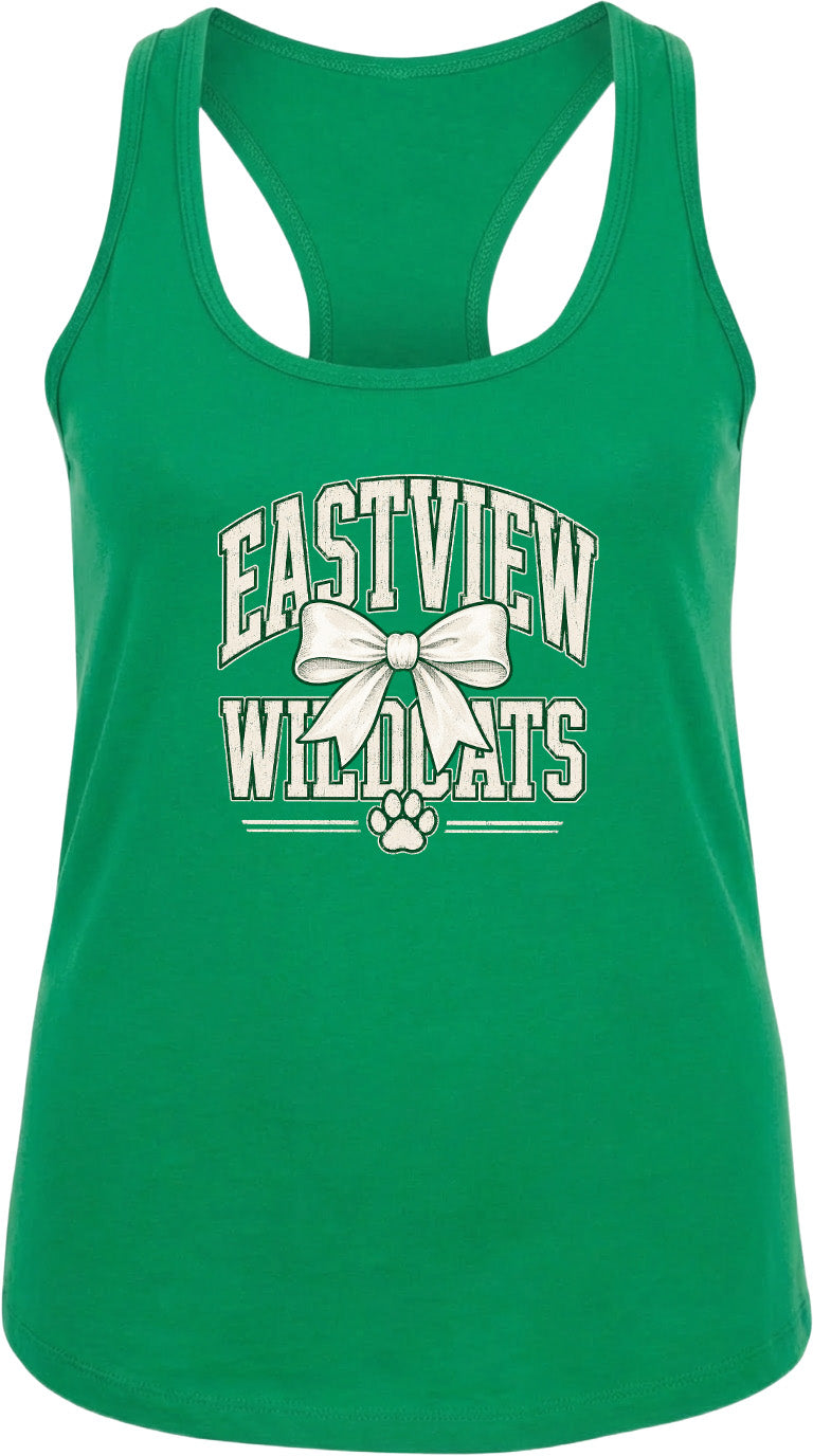 A green tank top with the text "EASTVIEW WILDCATS" printed on it.