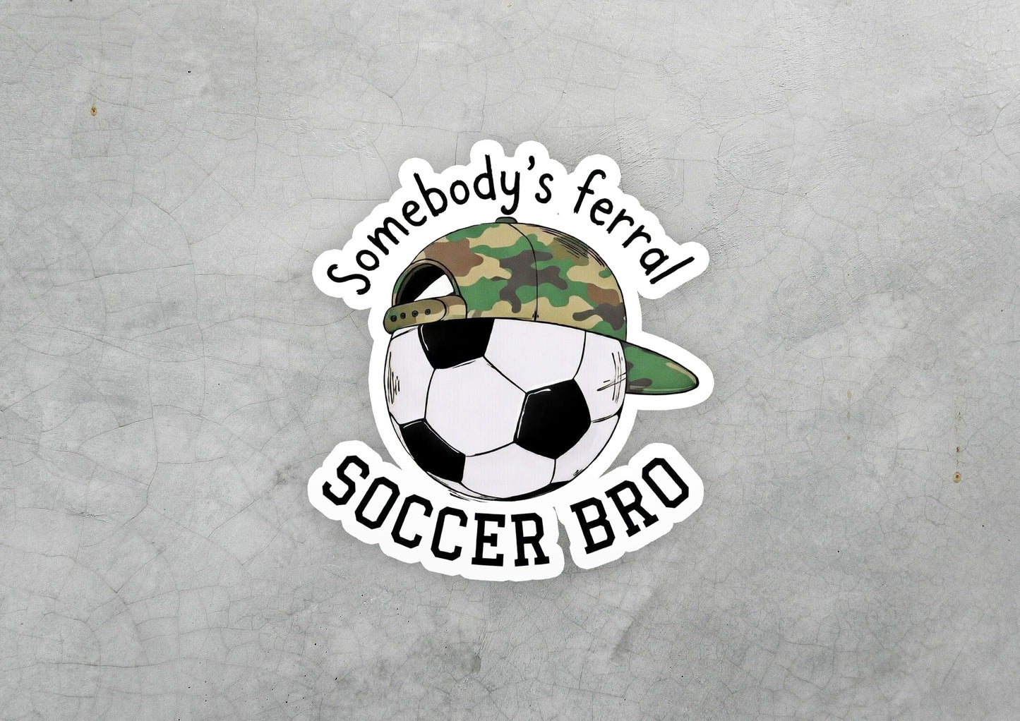 Feral Soccer Bro Galaxy Vinyl Sticker | Dishwasher Safe & Durable | Custom Sizes | Fast Shipping | Made in USA 1 Fiesta Doodle waterproof vinyl sticker. dishwasher safe outdoor sticker.