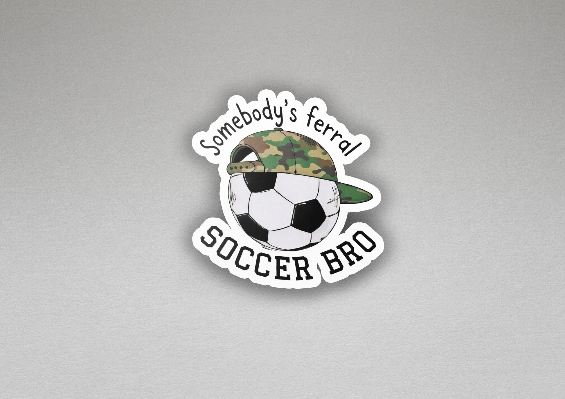 Feral Soccer Bro Galaxy Vinyl Sticker | Dishwasher Safe & Durable | Custom Sizes | Fast Shipping | Made in USA 1 Fiesta Doodle waterproof vinyl sticker. dishwasher safe outdoor sticker.