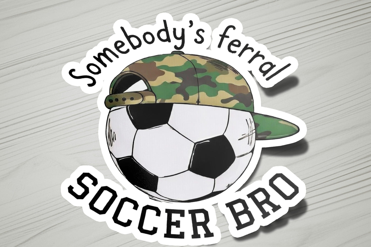 Feral Soccer Bro Galaxy Vinyl Sticker | Dishwasher Safe & Durable | Custom Sizes | Fast Shipping | Made in USA 1 Fiesta Doodle waterproof vinyl sticker. dishwasher safe outdoor sticker.