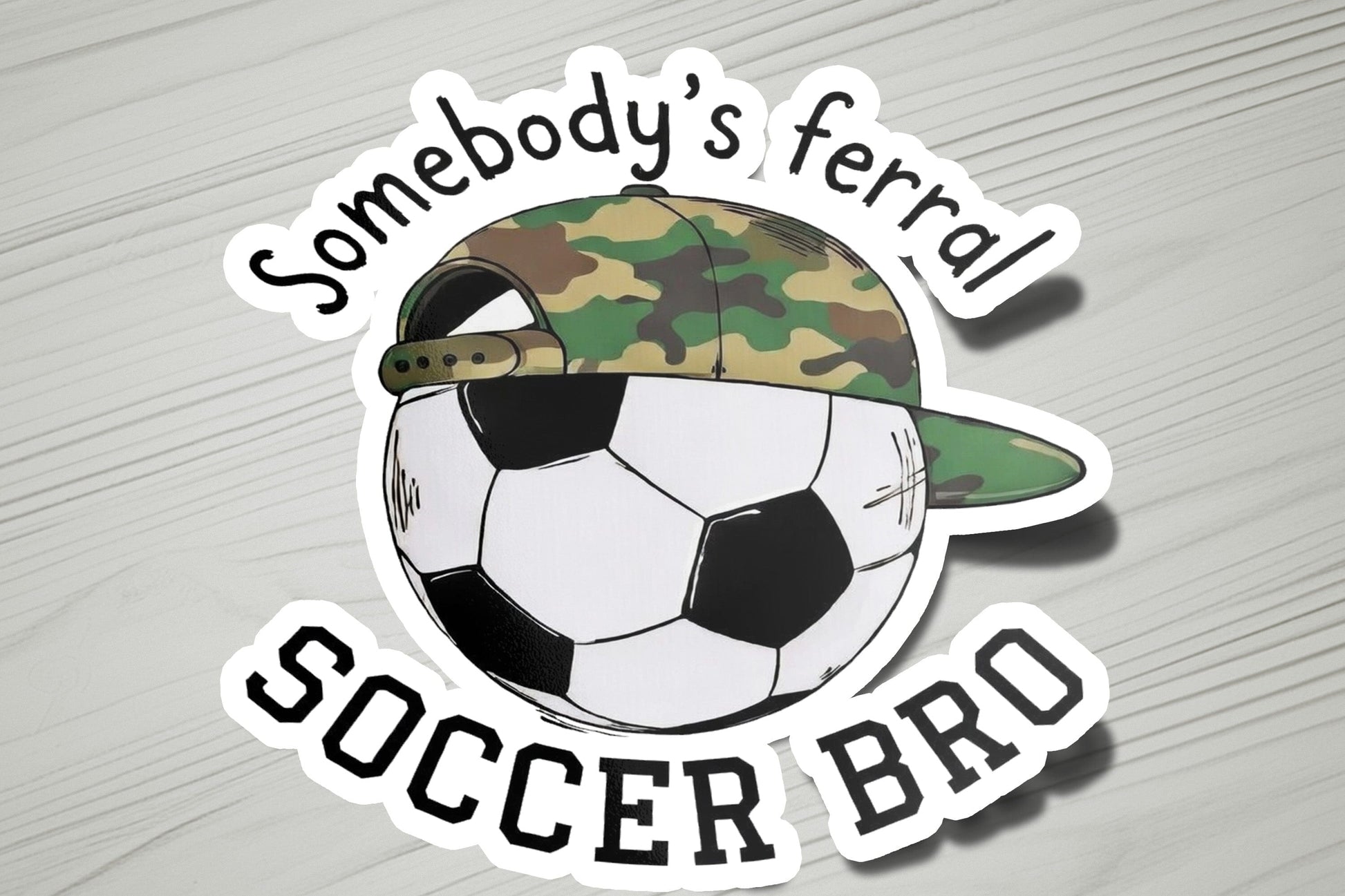 Feral Soccer Bro Galaxy Vinyl Sticker | Dishwasher Safe & Durable | Custom Sizes | Fast Shipping | Made in USA 1 Fiesta Doodle waterproof vinyl sticker. dishwasher safe outdoor sticker.