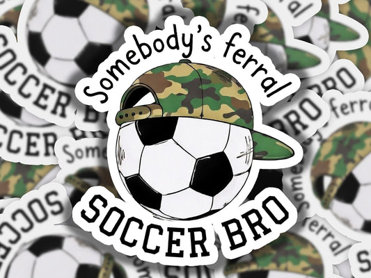 Feral Soccer Bro Galaxy Vinyl Sticker | Dishwasher Safe & Durable | Custom Sizes | Fast Shipping | Made in USA 1 Fiesta Doodle waterproof vinyl sticker. dishwasher safe outdoor sticker.