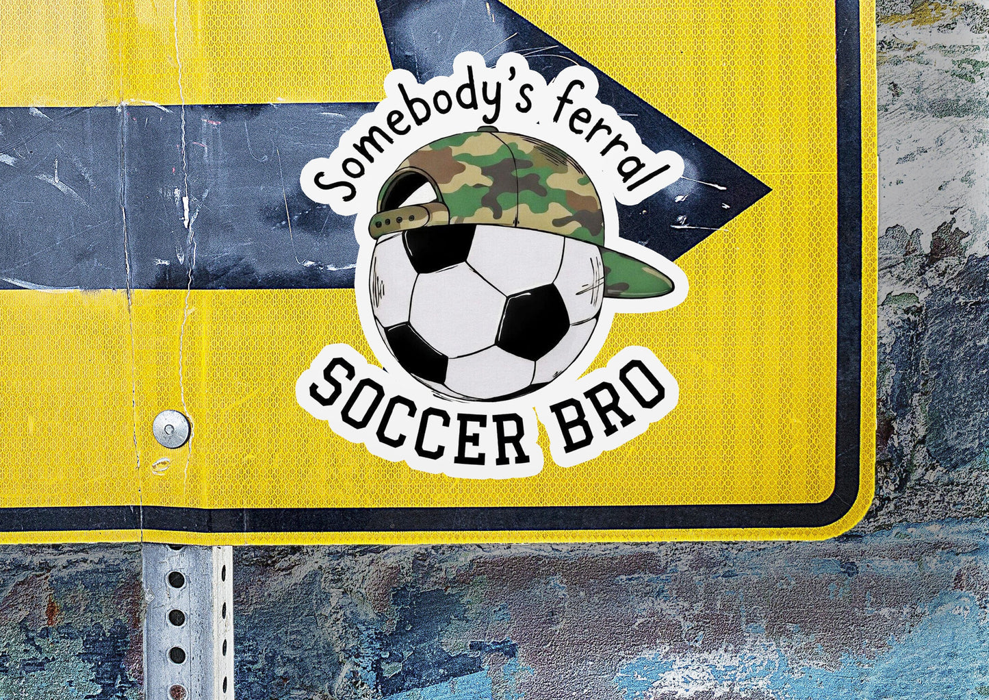 Feral Soccer Bro Galaxy Vinyl Sticker | Dishwasher Safe & Durable | Custom Sizes | Fast Shipping | Made in USA 1 Fiesta Doodle waterproof vinyl sticker. dishwasher safe outdoor sticker.