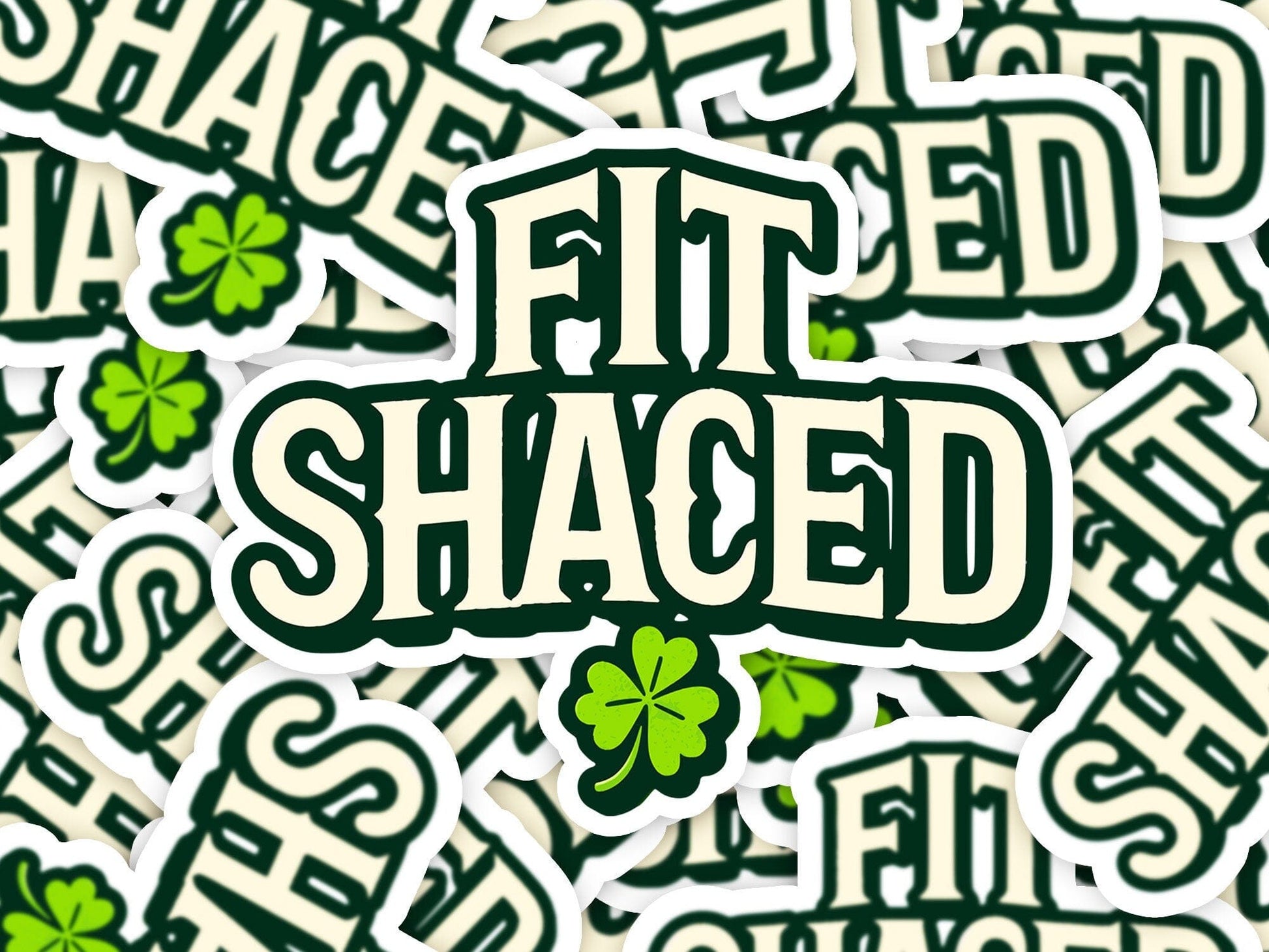 Fit Shaced Vinyl Sticker | Dishwasher Safe & Durable | Custom Sizes | Fast Shipping | Made in USA Fiesta Doodle waterproof vinyl sticker. dishwasher safe outdoor sticker.