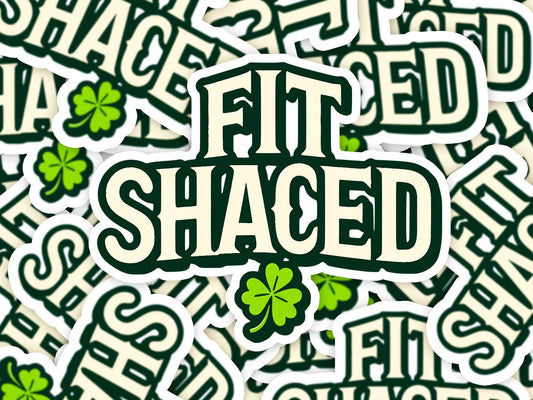 Fit Shaced Vinyl Sticker | Dishwasher Safe & Durable | Custom Sizes | Fast Shipping | Made in USA Fiesta Doodle waterproof vinyl sticker. dishwasher safe outdoor sticker.