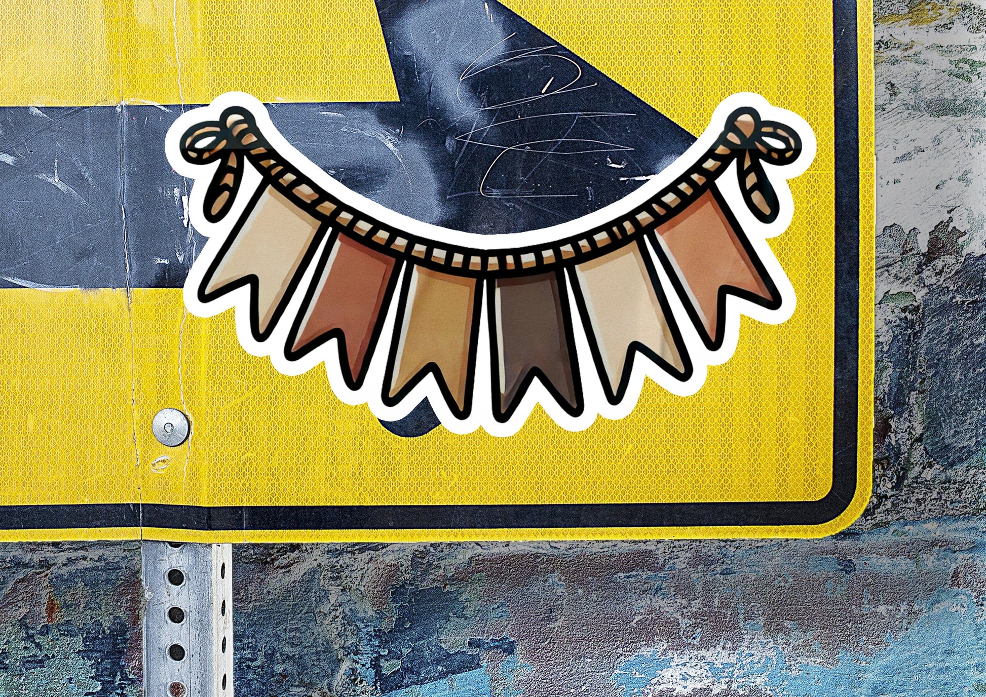 a close up of a street sign with a bird on it