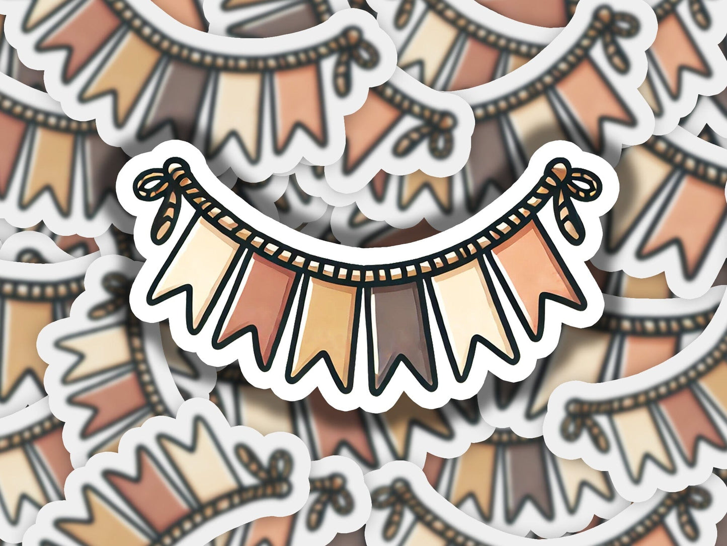 a close up of a sticker with a design on it