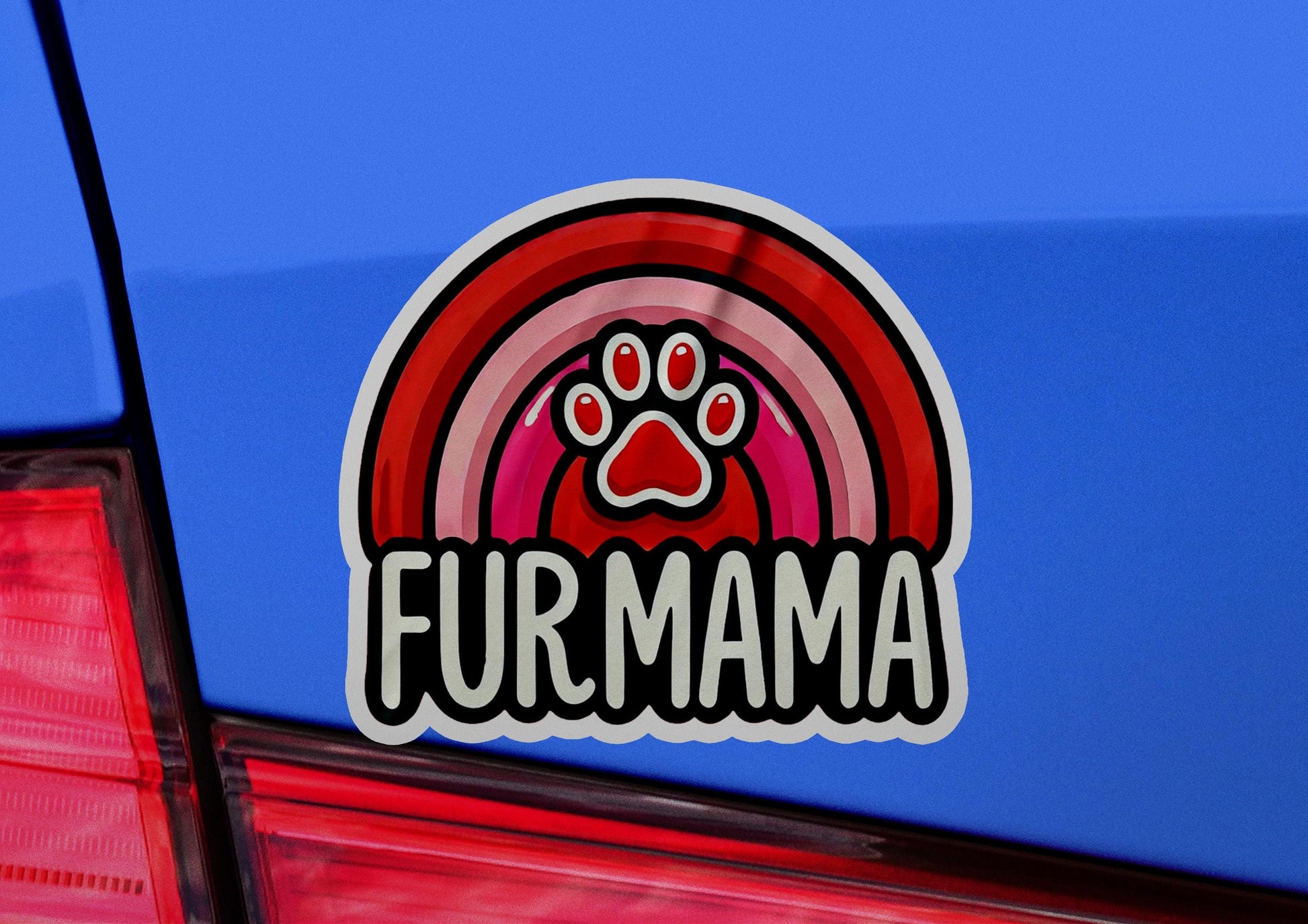 a close up of a car with a sticker on it
