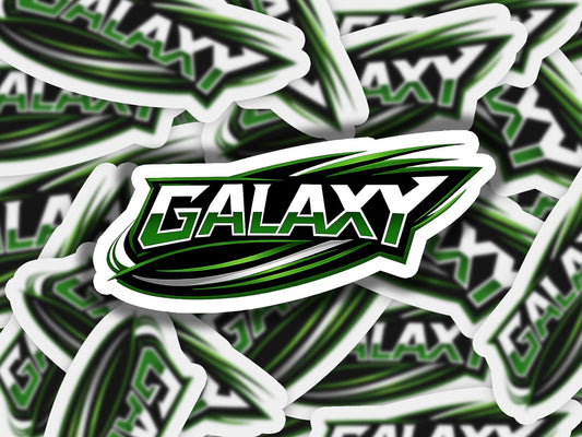 Galaxy BA Vinyl Sticker | Dishwasher Safe & Durable | Custom Sizes | Fast Shipping | Made in USA Fiesta Doodle waterproof vinyl sticker. dishwasher safe outdoor sticker.