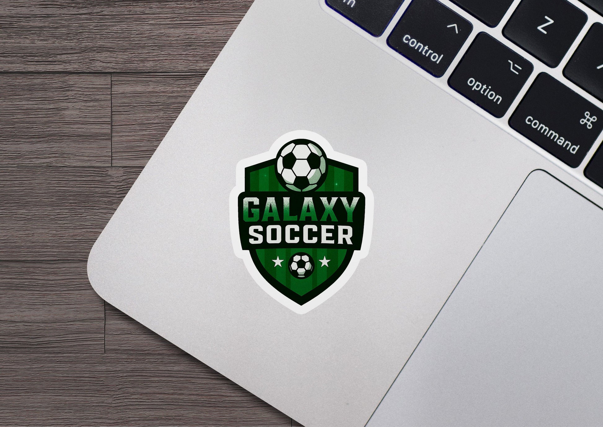Galaxy Soccer Crest Vinyl Sticker | Dishwasher Safe & Durable | Custom Sizes | Fast Shipping | Made in USA 2 Fiesta Doodle waterproof vinyl sticker. dishwasher safe outdoor sticker.