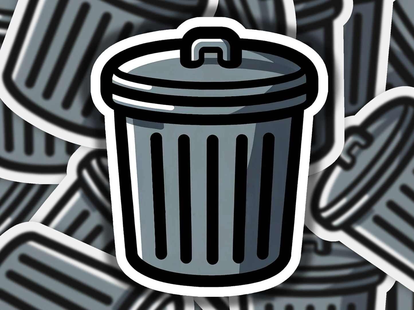 a pile of trash cans sitting next to each other