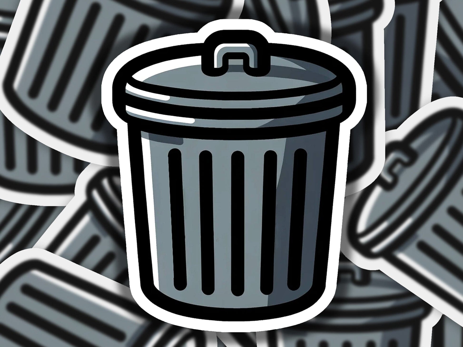a pile of trash cans sitting next to each other